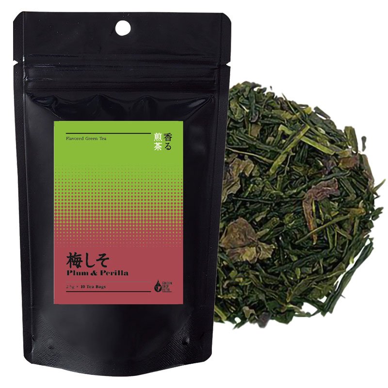 画像1: 香る煎茶 梅しそ (1)