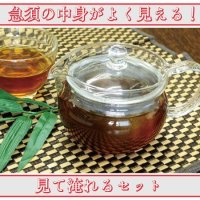 ＨＡＲＩＯ耐熱ガラス製 茶茶急須で淹れる！【見て淹れるセット】プーアール茶と黒烏龍茶 ティーバッグセット