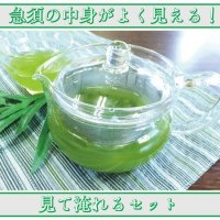 【送料無料】ＨＡＲＩＯ耐熱ガラス製 茶茶急須で淹れる！【見て淹れるセット】深蒸し茶と煎茶ティーバッグセット